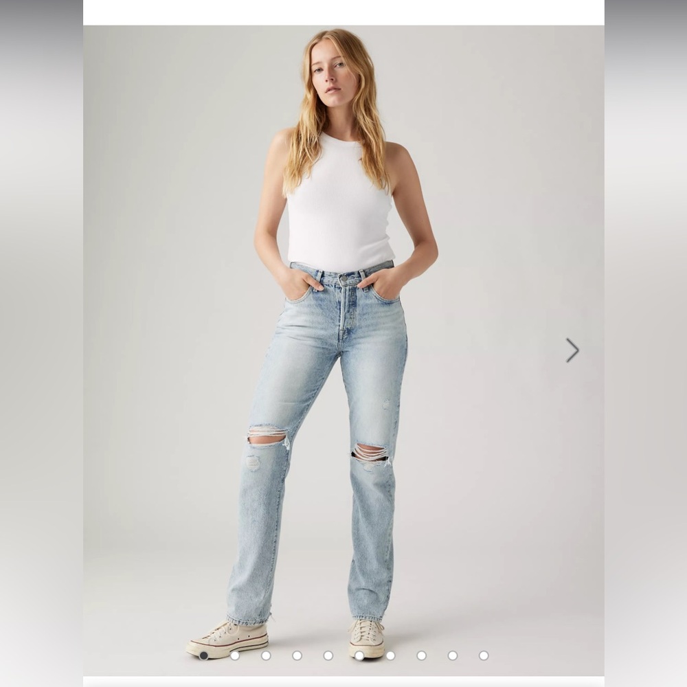 Levi's 501 Original Light Denim Jeans size 27  NWT